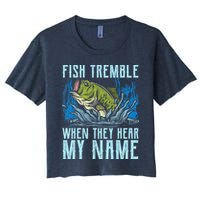 Fish Tremble When They Hear My Name Fishing Fish Crop Top