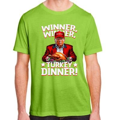 Funny Trump Winner Winner Turkey Dinner Thanksgiving Adult ChromaSoft Performance T-Shirt