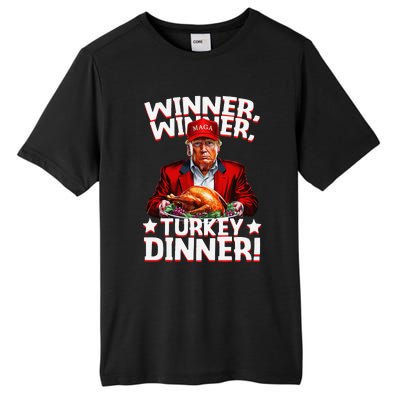 Funny Trump Winner Winner Turkey Dinner Thanksgiving Tall Fusion ChromaSoft Performance T-Shirt