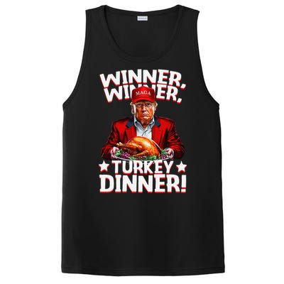 Funny Trump Winner Winner Turkey Dinner Thanksgiving PosiCharge Competitor Tank