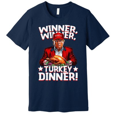 Funny Trump Winner Winner Turkey Dinner Thanksgiving Premium T-Shirt