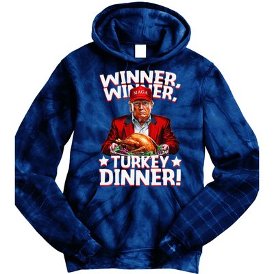 Funny Trump Winner Winner Turkey Dinner Thanksgiving Tie Dye Hoodie