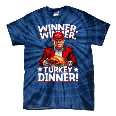 Funny Trump Winner Winner Turkey Dinner Thanksgiving Tie-Dye T-Shirt