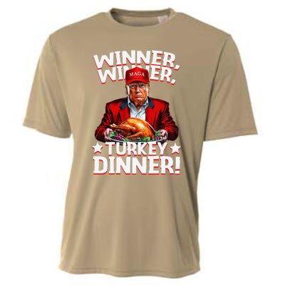 Funny Trump Winner Winner Turkey Dinner Thanksgiving Cooling Performance Crew T-Shirt