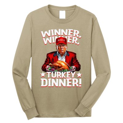 Funny Trump Winner Winner Turkey Dinner Thanksgiving Long Sleeve Shirt