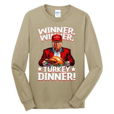 Funny Trump Winner Winner Turkey Dinner Thanksgiving Tall Long Sleeve T-Shirt