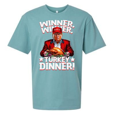 Funny Trump Winner Winner Turkey Dinner Thanksgiving Sueded Cloud Jersey T-Shirt