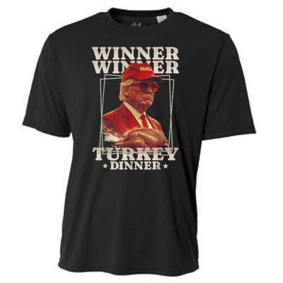 Funny Trump Winner Winner Turkey Dinner Thanksgiving Apparel Cooling Performance Crew T-Shirt