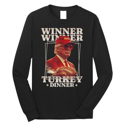 Funny Trump Winner Winner Turkey Dinner Thanksgiving Apparel Long Sleeve Shirt