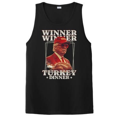 Funny Trump Winner Winner Turkey Dinner Thanksgiving Apparel PosiCharge Competitor Tank