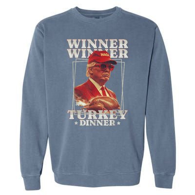 Funny Trump Winner Winner Turkey Dinner Thanksgiving Apparel Garment-Dyed Sweatshirt