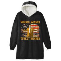 Funny Trump Winner Winner Turkey Dinner Thanksgiving Apparel Hooded Wearable Blanket