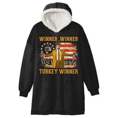 Funny Trump Winner Winner Turkey Dinner Thanksgiving Apparel Hooded Wearable Blanket