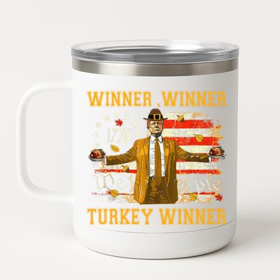 Funny Trump Winner Winner Turkey Dinner Thanksgiving Apparel 12 oz Stainless Steel Tumbler Cup