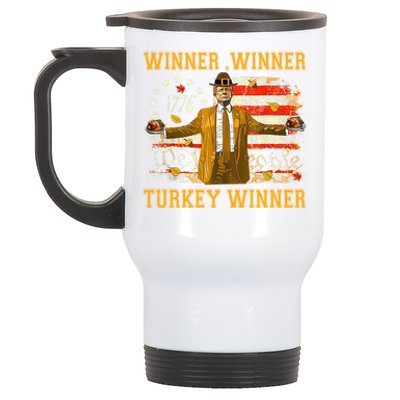 Funny Trump Winner Winner Turkey Dinner Thanksgiving Apparel Stainless Steel Travel Mug