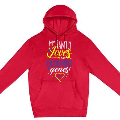 Family T21 World Down Syndrome Awareness Day Premium Pullover Hoodie