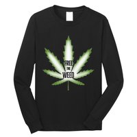 Free The Weed Marijuana Hemp Cannabis Christmas Stoner Gift Long Sleeve Shirt