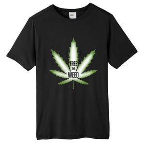 Free The Weed Marijuana Hemp Cannabis Christmas Stoner Gift Tall Fusion ChromaSoft Performance T-Shirt