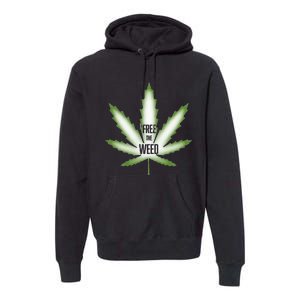 Free The Weed Marijuana Hemp Cannabis Christmas Stoner Gift Premium Hoodie