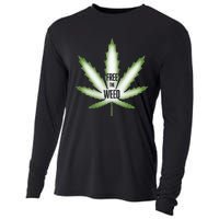 Free The Weed Marijuana Hemp Cannabis Christmas Stoner Gift Cooling Performance Long Sleeve Crew