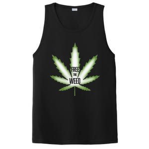 Free The Weed Marijuana Hemp Cannabis Christmas Stoner Gift PosiCharge Competitor Tank