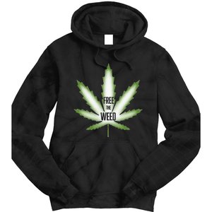 Free The Weed Marijuana Hemp Cannabis Christmas Stoner Gift Tie Dye Hoodie