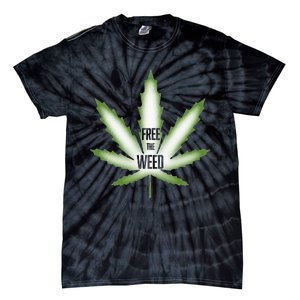 Free The Weed Marijuana Hemp Cannabis Christmas Stoner Gift Tie-Dye T-Shirt