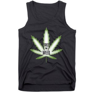 Free The Weed Marijuana Hemp Cannabis Christmas Stoner Gift Tank Top