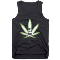 Free The Weed Marijuana Hemp Cannabis Christmas Stoner Gift Tank Top