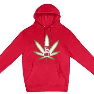 Free The Weed Marijuana Hemp Cannabis Christmas Stoner Gift Premium Pullover Hoodie