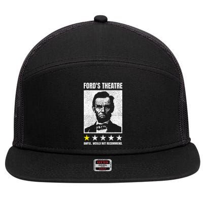 Ford's Theater Would Not Recommend Abraham Lincoln 7 Panel Mesh Trucker Snapback Hat