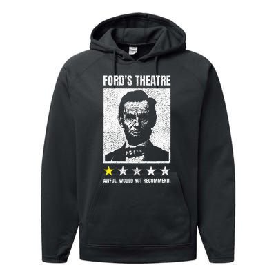 Ford's Theater Would Not Recommend Abraham Lincoln Performance Fleece Hoodie