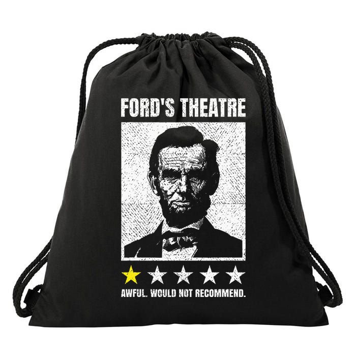 Ford's Theater Would Not Recommend Abraham Lincoln Drawstring Bag
