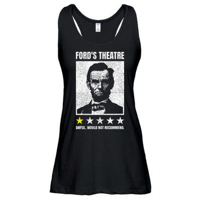 Ford's Theater Would Not Recommend Abraham Lincoln Ladies Essential Flowy Tank