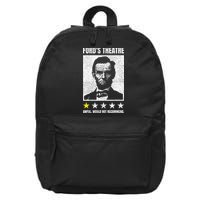 Ford's Theater Would Not Recommend Abraham Lincoln 16 in Basic Backpack