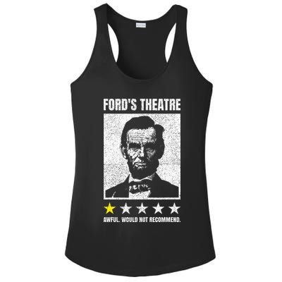 Ford's Theater Would Not Recommend Abraham Lincoln Ladies PosiCharge Competitor Racerback Tank
