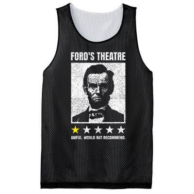 Ford's Theater Would Not Recommend Abraham Lincoln Mesh Reversible Basketball Jersey Tank