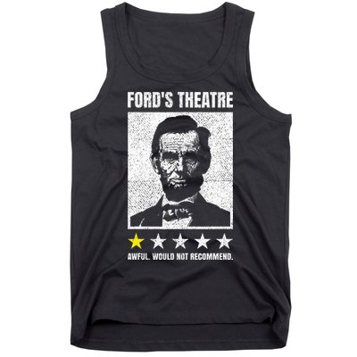 Ford's Theater Would Not Recommend Abraham Lincoln Tank Top