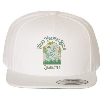 Frog Teacher Weird Teachers Build Character Wool Snapback Cap