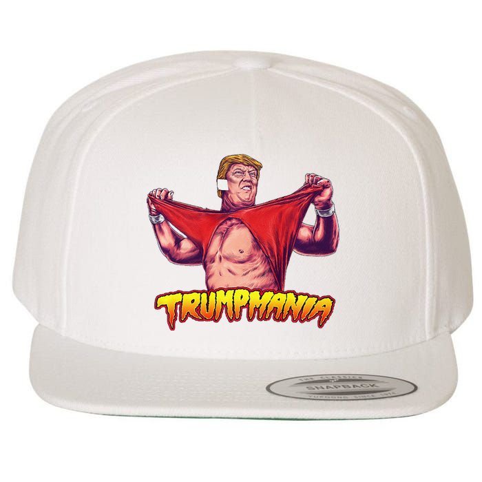 Funny Trumpmania Wrestling Meme 2024 Premium Wool Snapback Cap