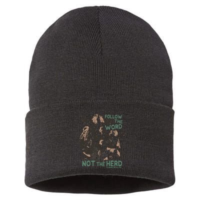 Follow The Word Not The Herd Sustainable Knit Beanie