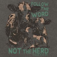 Follow The Word Not The Herd Cotton Canvas Backpack