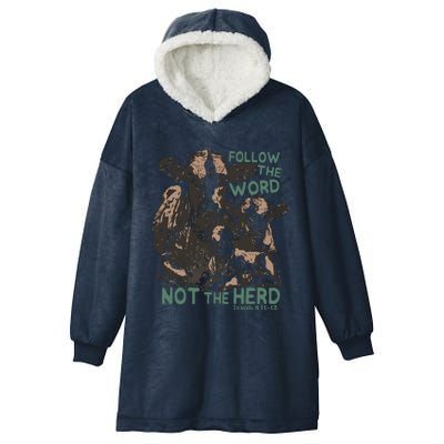 Follow The Word Not The Herd Hooded Wearable Blanket