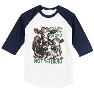 Follow The Word Not The Herd Baseball Sleeve Shirt