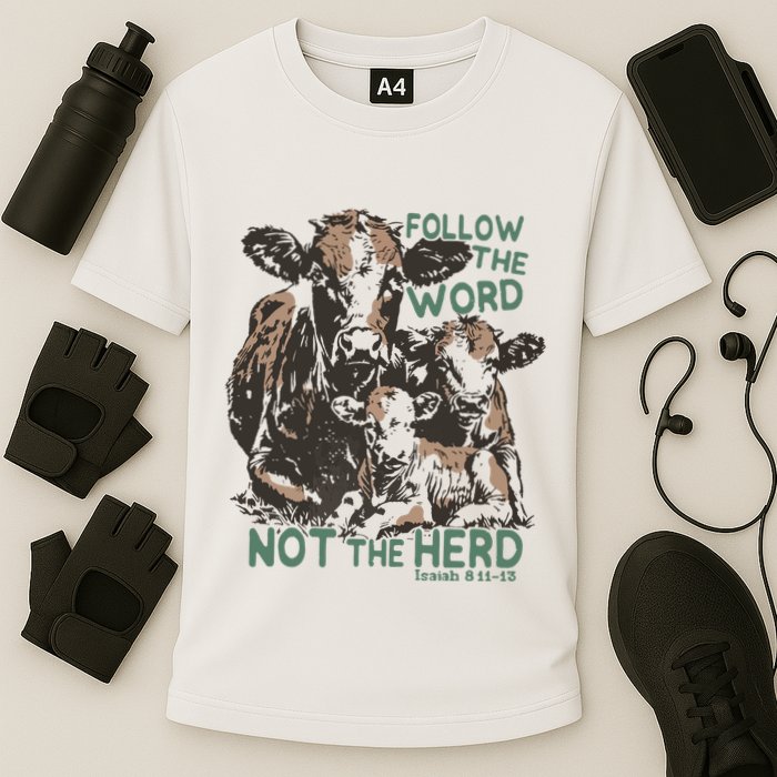 Follow The Word Not The Herd Cooling Performance Crew T-Shirt