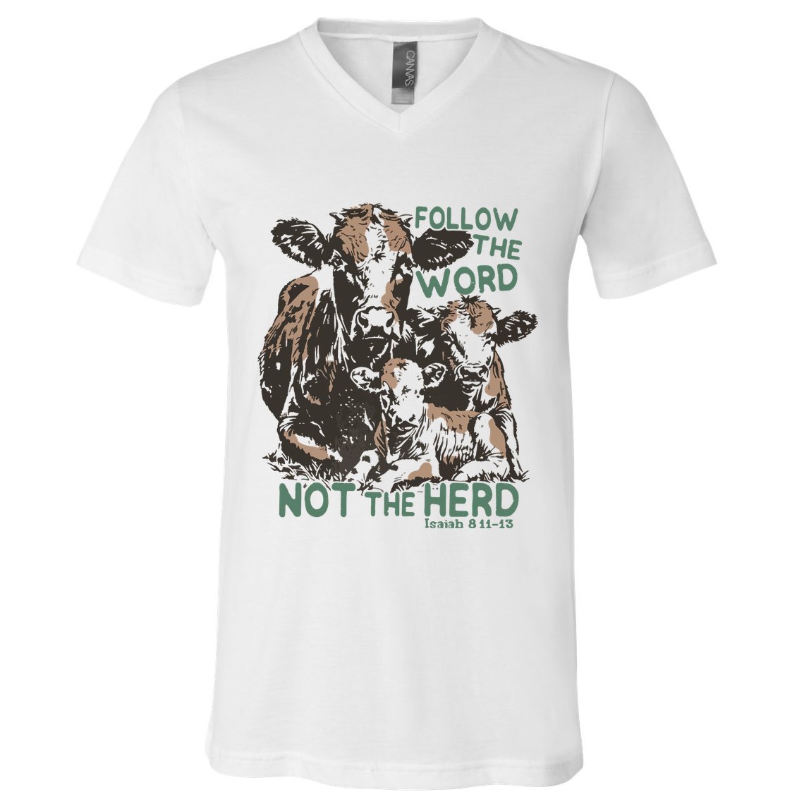 Follow The Word Not The Herd V-Neck T-Shirt
