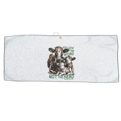 Follow The Word Not The Herd Large Microfiber Waffle Golf Towel