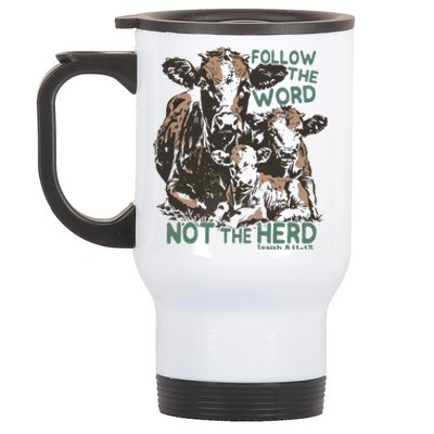 Follow The Word Not The Herd Stainless Steel Travel Mug