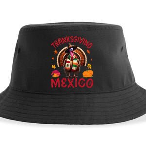 Festive Turkey With Mexican Twist Happy Thanksgiving Mexico Sustainable Bucket Hat