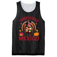 Festive Turkey With Mexican Twist Happy Thanksgiving Mexico Mesh Reversible Basketball Jersey Tank